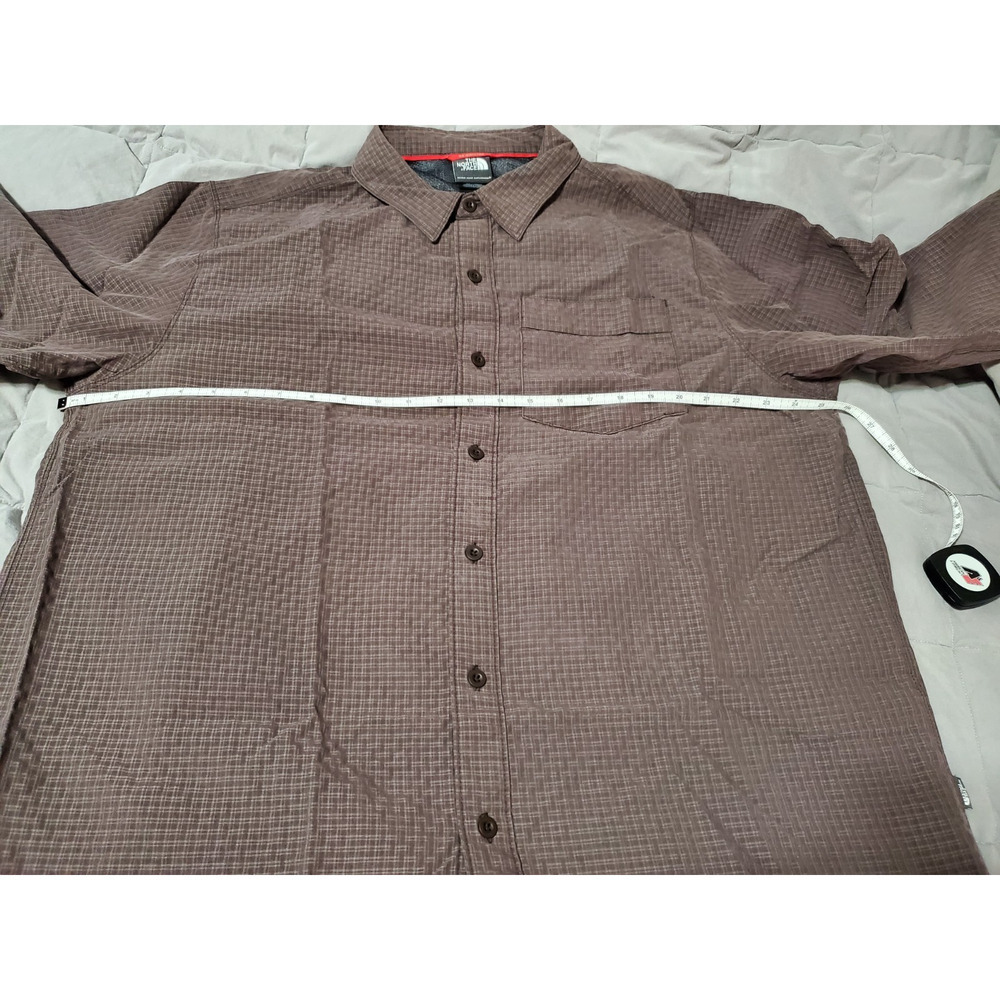 The North Face Shirt Mens XL Brown Button Up Short Sleeve Textured Outdoor - Picture 7 of 12